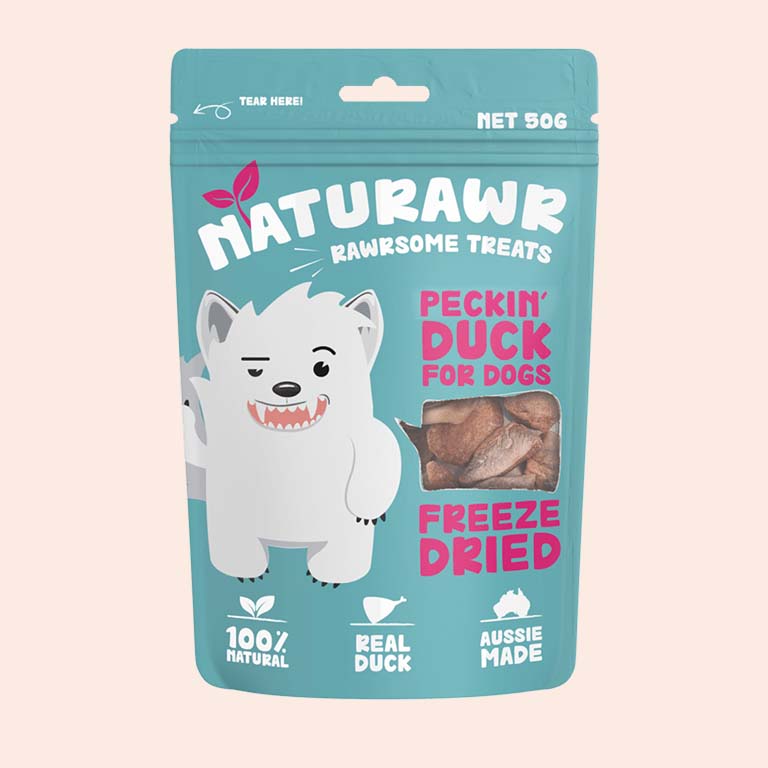 Naturawr ~ Peckin' Duck ~ Freeze Dried Dog Treat ~ 50g