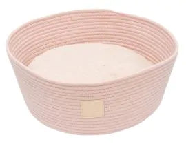 FuzzYard Life ~ Rope Basket ~ Cat Bed ~ Soft Blush Pink
