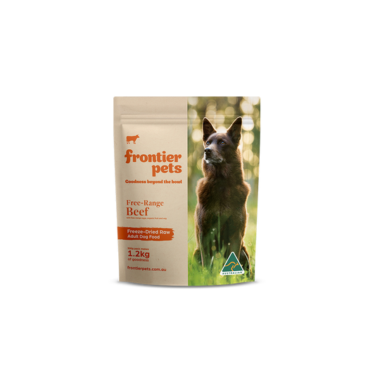 Frontier Pets ~ Free-Range Beef ~ Raw Freeze-Dried Dog Food ~ Adult