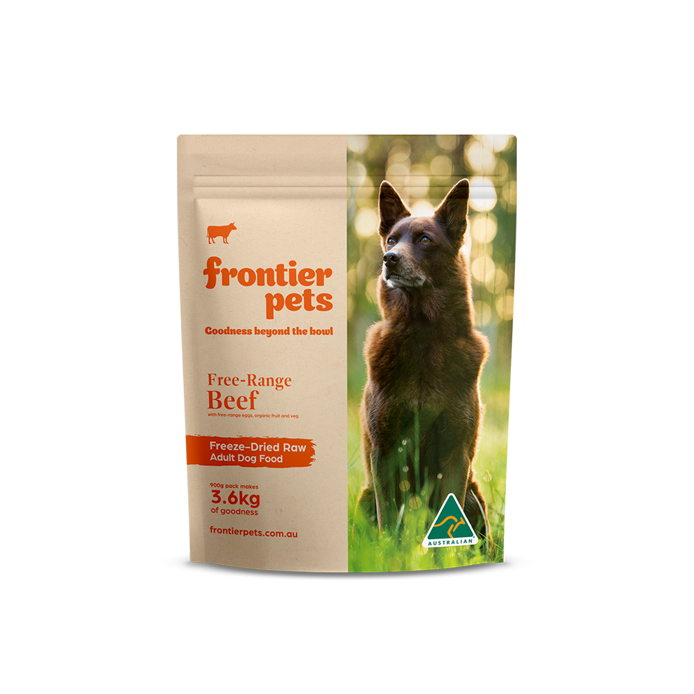 Frontier Pets ~ Free-Range Beef ~ Raw Freeze-Dried Dog Food ~ Adult