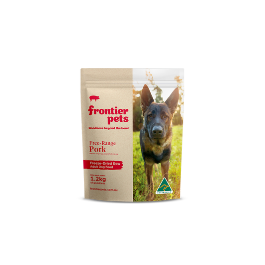 Frontier Pets ~ Free-Range Pork ~ Raw Freeze-Dried Dog Food ~ Adult