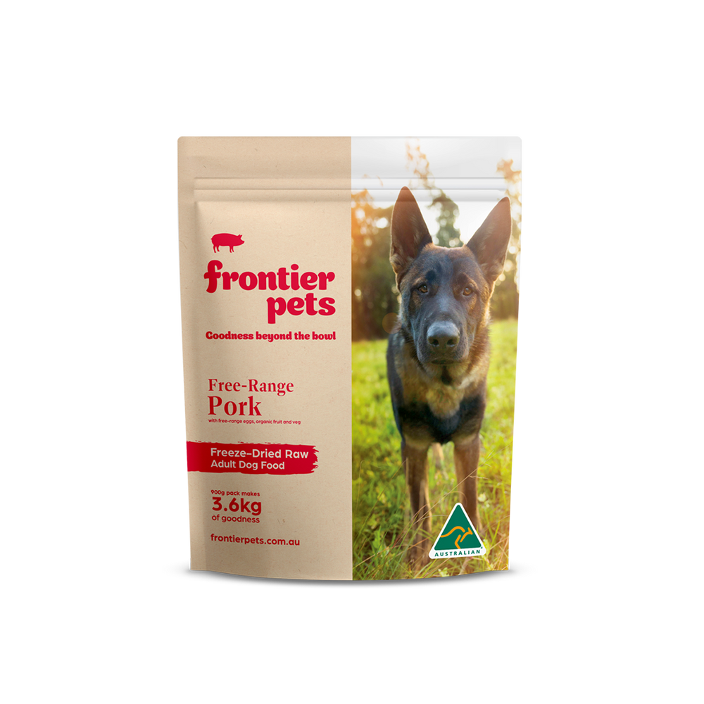 Frontier Pets ~ Free-Range Pork ~ Raw Freeze-Dried Dog Food ~ Adult