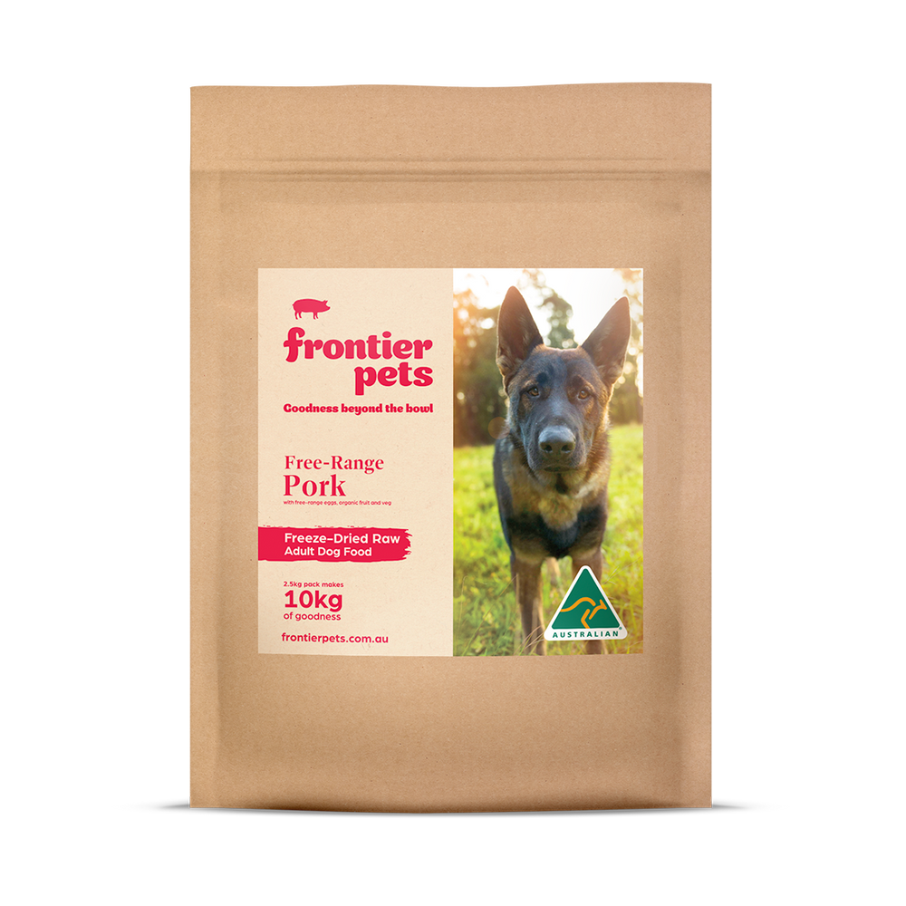 Frontier Pets ~ Free-Range Pork ~ Raw Freeze-Dried Dog Food ~ Adult