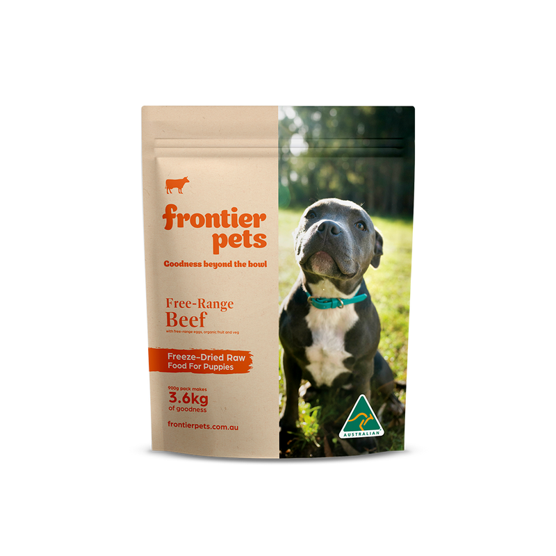 Frontier Pets ~ Free-Range Beef ~ Raw Freeze-Dried Dog Food ~ Puppy