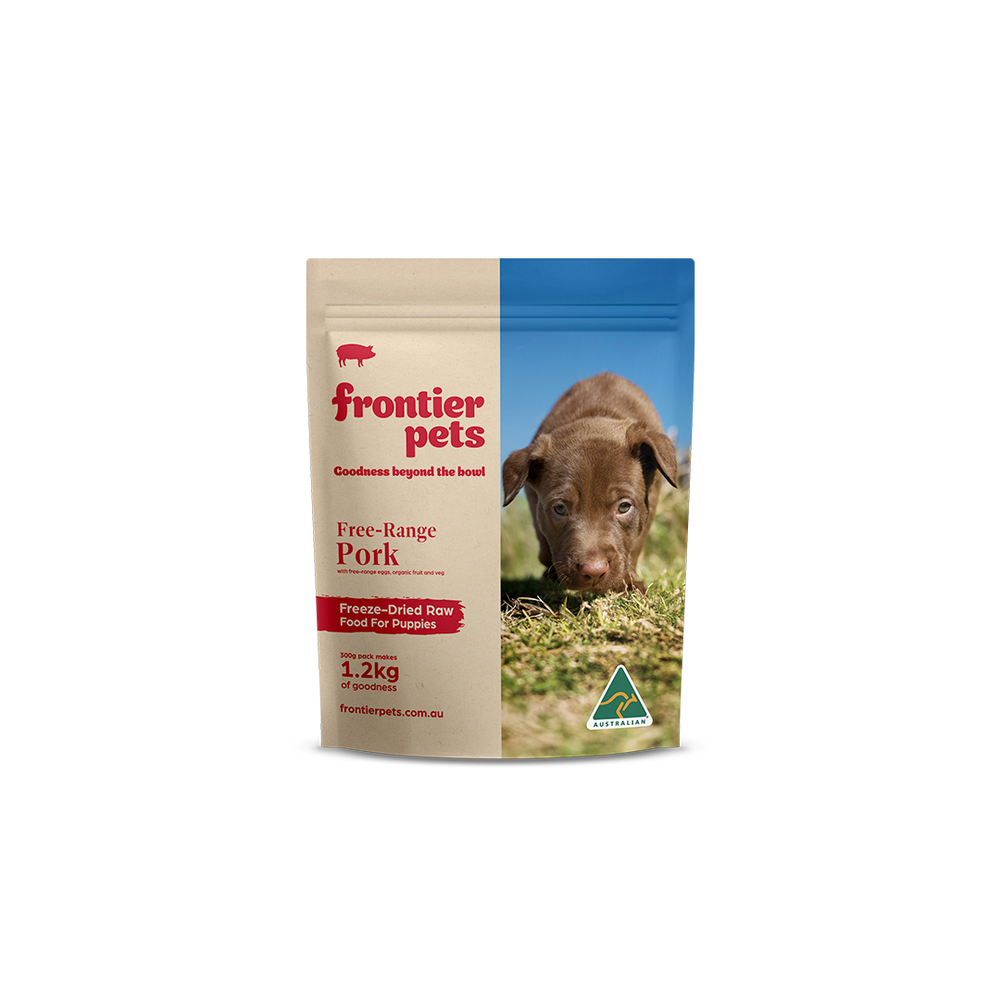 Frontier Pets ~ Free-Range Pork ~ Raw Freeze-Dried Dog Food ~ Puppy