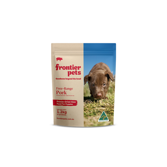 Frontier Pets ~ Free-Range Pork ~ Raw Freeze-Dried Dog Food ~ Puppy