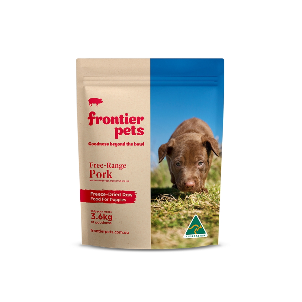 Frontier Pets ~ Free-Range Pork ~ Raw Freeze-Dried Dog Food ~ Puppy