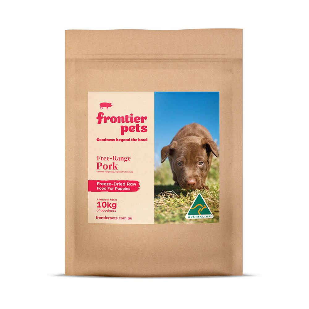 Frontier Pets ~ Free-Range Pork ~ Raw Freeze-Dried Dog Food ~ Puppy