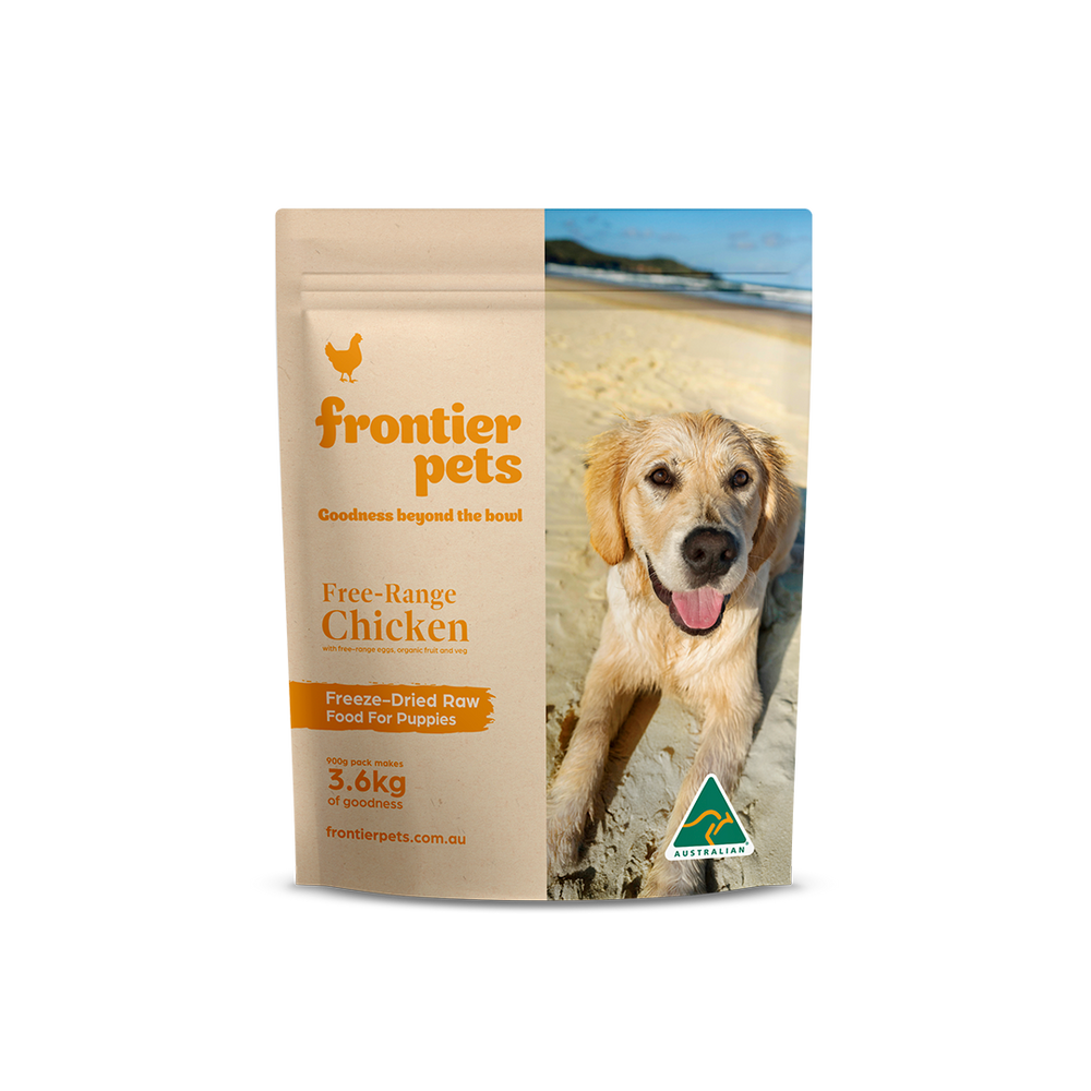 Frontier Pets ~ Free-Range Chicken ~ Raw Freeze-Dried Dog Food ~ Puppy