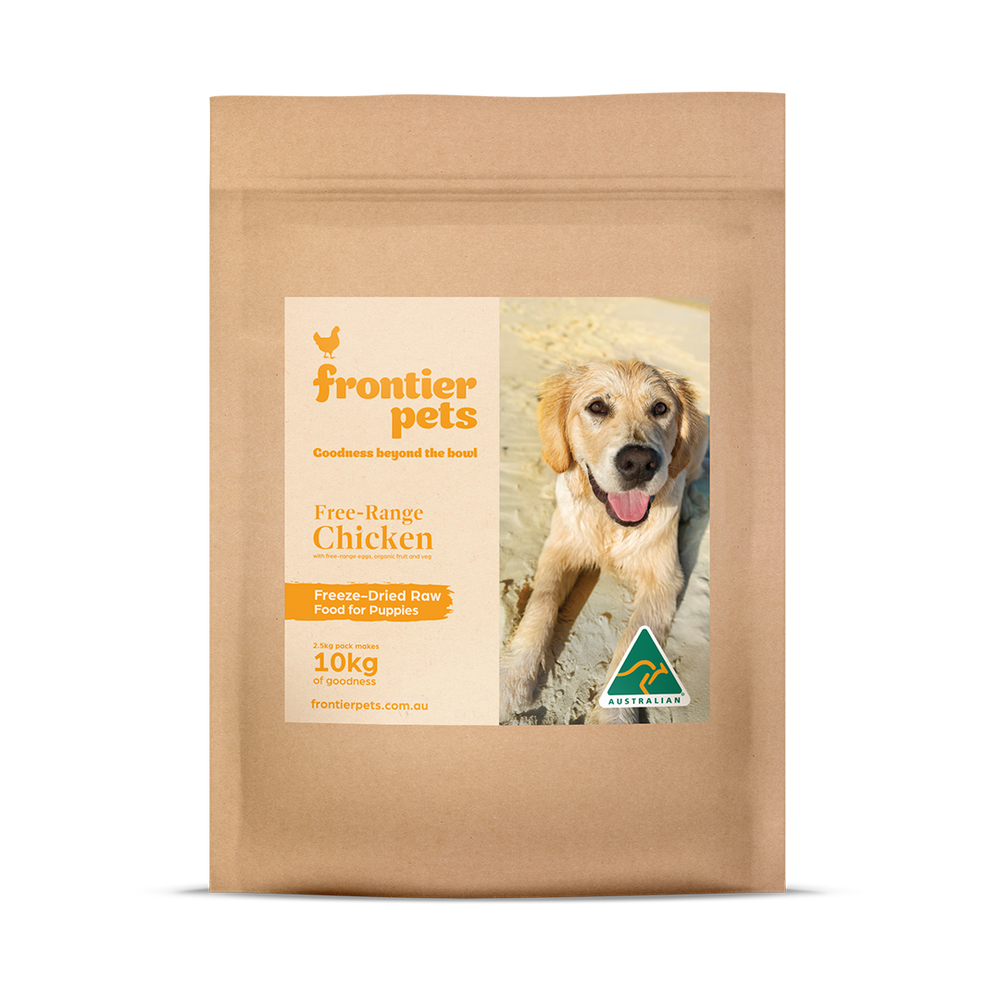 Frontier Pets ~ Free-Range Chicken ~ Raw Freeze-Dried Dog Food ~ Puppy