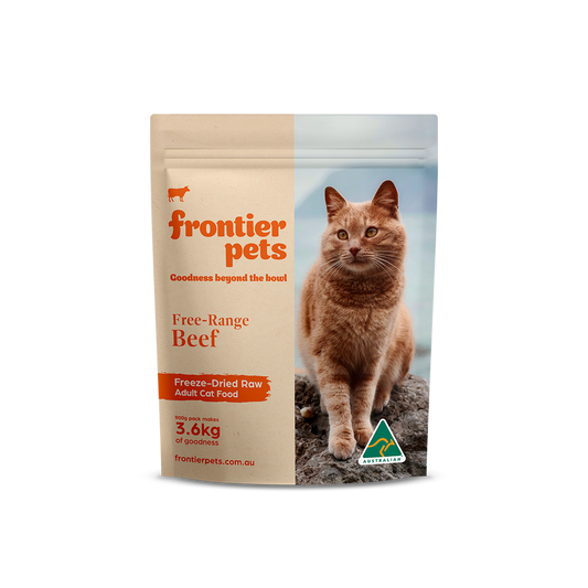 Frontier Pets ~ Free-Range Beef ~ Raw Freeze-Dried Cat Food ~ Adult Cat