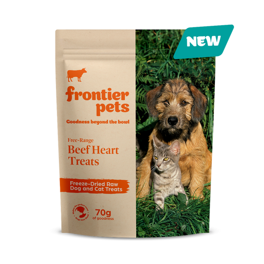 Frontier Pets ~ Free-Range Beef Hearts ~ Raw Freeze-Dried Wholefood Treats ~ 70g