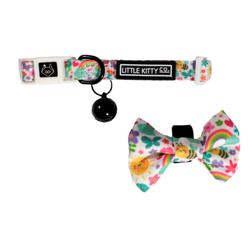 Little Kitty Co. ~ Follow the Rainbow ~ Cat Collar and Bow Tie