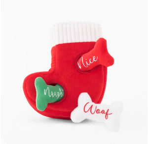Zippy Paws ~ Holiday Burrow ~ Naughty or Nice ~ Christmas Plush Dog Toy