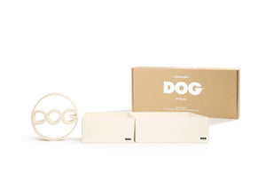 DOG By Dr Lisa ~ Corner Bowl Set ~ Ecru