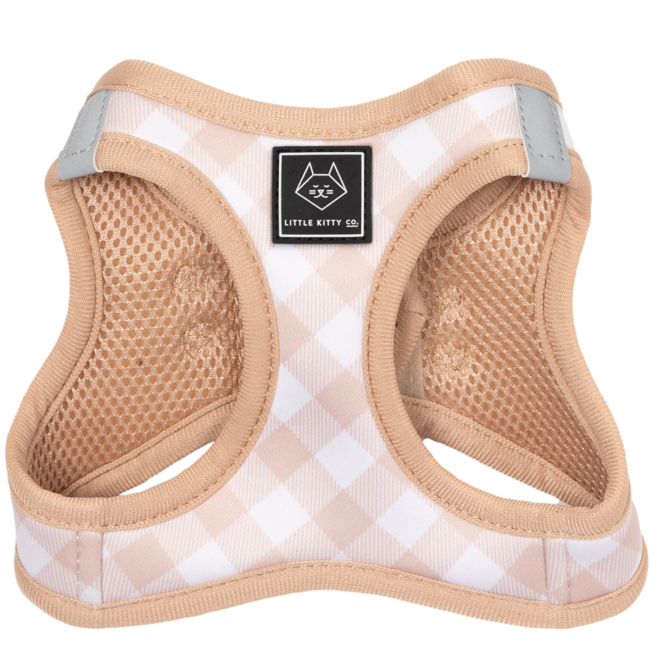 Little Kitty Co. ~ Cat Step in Harness ~ Latte Gingham