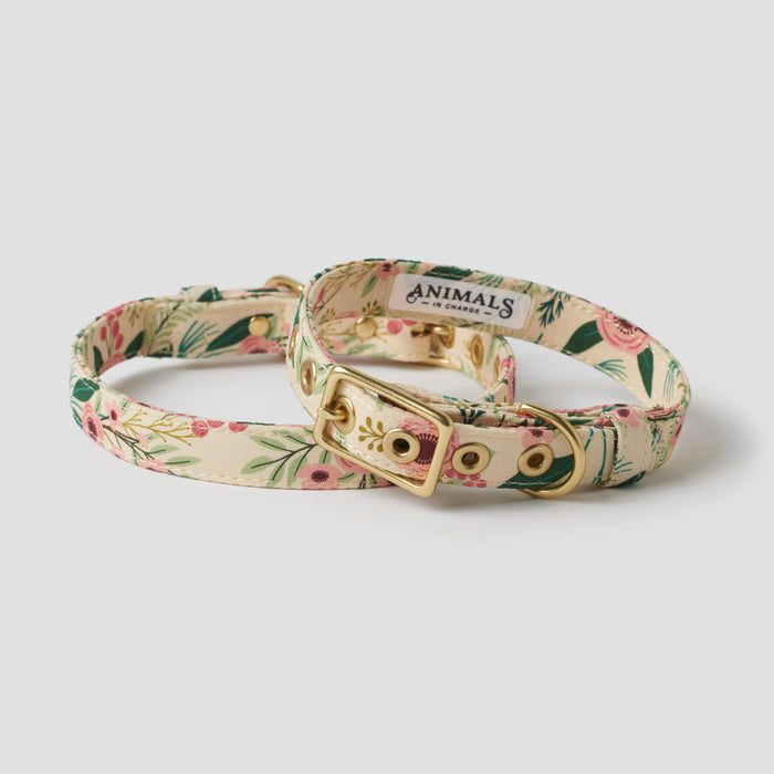 Animals in Charge ~ Cottage Garden ~ Recycled Canvas Collar