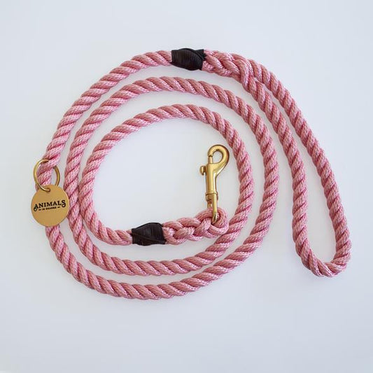 Animals in Charge ~ Pink ~ Handmade Rope Leash