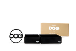 DOG By Dr Lisa ~ Corner Bowl Set ~ Black