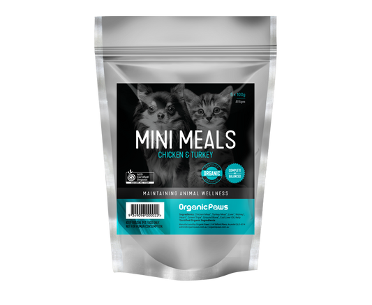 Organic Paws ~ Turkey & Chicken Mini Meals ~ 500g