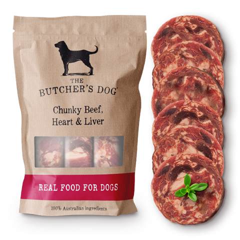 The Butchers Dog ~ Chunky Beef, Heart & Liver ~ 1.5kg ~ PREORDER