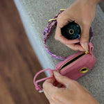 Animals in Charge ~ Dusty Pink ~ Canvas Poop Bag Holder